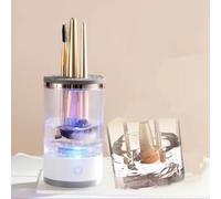 Máquina limpiadora automática de brochas de maquillaje, limpiador de brochas cosméticas Beauty Swirl 2025, limpiador de brochas de maquillaje para todos los tamaños (blanco, modelo de carga)