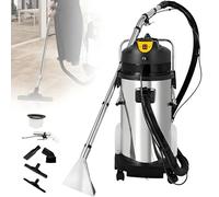 Máquina limpiadora de alfombras 1034W, extractor de alfombras de acero inoxidable para limpieza profunda, para uso doméstico/comercial, limpieza en seco y húmedo, extractor de polvo de alta resisten