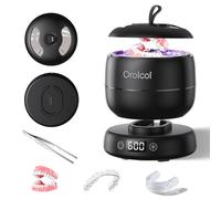 Máquina limpiadora de retenedores divididos para limpiador ultrasónico impermeable Invisalign para protector bucal/alineador/ejercitador de mandíbula/prótesis/dispositivo antironquidos, intensidad de