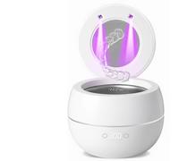 Máquina limpiadora de retenedores ultrasónicos dentales: cápsula de limpieza dental de 45 kHz para prótesis, alineador, protector bucal, protector nocturno, aparatos ortopédicos y joyas, limpiador de