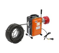 Máquina limpiadora de tuberías de 750 W con espiral de 16 m, 400 rpm, desatascador para Ø20-150 mm, interruptor de protección FI, dispositivo de limpieza de tuberías eléctrico para baño, cocina, hogar
