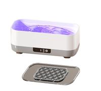 Máquina limpiadora ultrasónica de 400 ml, limpiador ultrasónico de joyas recargable por USB para anillos, gafas, retenedores y relojes, dispositivo de limpieza ultrasónico portátil ABS para uso domést