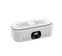 Máquina limpiadora ultrasónica de gafas y joyas, baño limpieza alta frecuencia for el lavado(White)