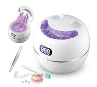 Máquina limpiadora ultrasónica dental de retención - Cápsula de limpieza dental para prótesis, protector bucal, alineador, protector nocturno, aparatos ortopédicos, cabezales de cepillo de dientes