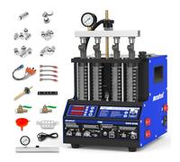 Máquina Limpiadora y Probadora de Inyectores V308 para 4 Cilindros, Kit de Limpieza Ultrasónica para Sistema de Inyección de Combustible 110V para Automóviles de Gasolina/Diésel y Motocicletas