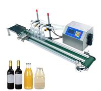 Máquina Llenado Cinta Transportadora Máquina Llenado Automática Para Líquidos Bomba Membrana 10-5000ml Boquillas Llenado Ajustables Para Botellas 20-90 Mm Adecuado Para Bebidas Vinos 4H1200