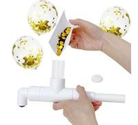 Máquina llenadora de globos, herramienta de llenado fuerte y de globos para | Confeti de lentejuelas doradas en polvo | Suministros de fiesta para cumpleaños, bodas, decoración de lugares