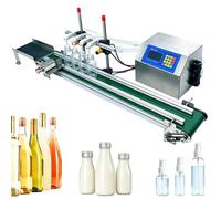 Máquina llenadora de líquidos automática de 4 cabezales