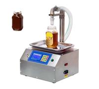 Máquina llenadora de líquidos viscosos | Máquina envasadora de pastas 3 en 1 modos de pesaje,precio y temporización con válvula antigoteo tipo pico de pato 7l/min