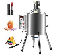 Máquina llenadora de mezcla calefactora, llenadora de pasta líquida de acero inoxidable de 120 W con agitador para lápiz labial, velas, betún para zapatos y cosméticos 15L