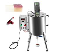 Máquina llenadora y mezcladora automática comercial de 15/30L, tanque mezclador eléctrico de pasta con temperatura ajustable, llenadora de acero inoxidable para pintalabios, velas(30L)