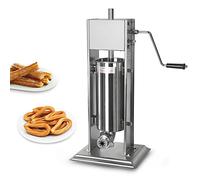 Máquina manual comercial vertical Churros Maker Donut de acero inoxidable 5 litros y 4 boquillas Churros
