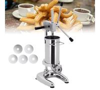 Máquina Manual de Acero Inoxidable para Hacer Churros - Máquina para Hacer Churros españoles con 5 moldes, hogar, restaurantes y comedores - Capacidad de 2L/3L, prepara Deli