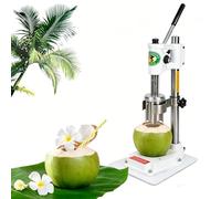 Máquina manual de apertura de agujeros de coco, herramienta de abridor de coco con base de fundición y mango antideslizante, cortes limpios, sin residuos para el hogar, tiendas y mercados de frutas