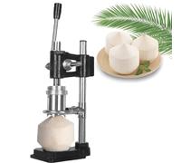 Máquina manual de apertura de agujeros de coco, herramienta de apertura vertical, taladro de prensa manual ajustable for tiendas jóvenes y mercados de frutas, diseño seguro sin cuchillo(Black)