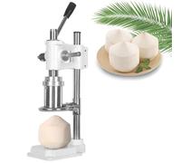 Máquina manual de apertura de agujeros de coco, herramienta de apertura vertical, taladro de prensa manual ajustable for tiendas jóvenes y mercados de frutas, diseño seguro sin cuchillo(White)