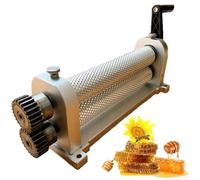 Máquina manual de base de cera de abeja de 280 mm, máquina de molinos de hojas de base de cera de abeja, sello de impresión de panales de aleación de aluminio, para colmena de apicultura (5,4 mm)
