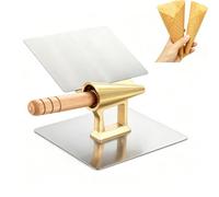 Máquina manual de conos de helado, rodillo de gofre de cobre con agarre antideslizante, molde cónico para golosinas caseras y pizzelas, herramienta moldeadora de 41 mm/52 mm