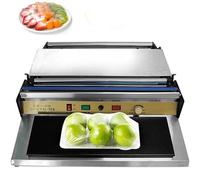 Máquina Manual De Envoltura Con Film Para El Envasado De Alimentos, Envolvedora Con Cortador, Dispensador Eficiente De Film De Envoltura, Longitud De Sellado Y Corte ≤450mm, Ideal Para Supermercados