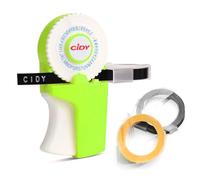 Máquina manual de etiquetas en relieve 3D con 2 rollos de cinta de etiquetas, etiquetadora de mano de 9 mm x 300 cm para organizar manualidades, hogar, cocina, escuela, oficina
