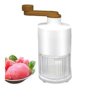Máquina manual de hielo picado - maquinilla para picar hielo, máquina de hielo picado doméstico extraíble | Picadora de hielo blanca con manivela para batidos, picadora de hielo portátil para g