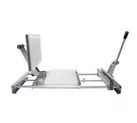 Máquina manual de kebab de cordero, máquina de prensa para hacer kebab, máquina de carne de bambú para barbacoa, acero inoxidable, se adapta a pinchos de bambú/metal de todas las longitudes