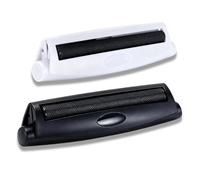 Maquina Manual de Liar Cigarrillos, 2 Piezas, rodillo de papel cónico manual portátil, para Cigarrillos Caseros, adecuado como regalo para marido, novio, 110mm Liadora de Cigarrillos, Negro blanco