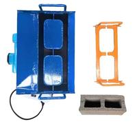 Máquina manual de moldes de ladrillos - Formación rápida en 45 segundos - 30 ladrillos por hora - Moldes personalizables con tecnología de vibración