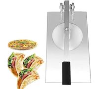 Máquina manual de prensa de masa de pizza, rodillo de masa comercial, máquina de pasta de acero inoxidable, herramienta de formación de pizza de 12 cm