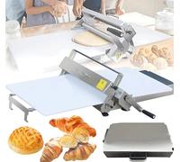 Máquina manual de rodillo de masa, laminadora de masa comercial, acero inoxidable, grosor ajustable para panadería