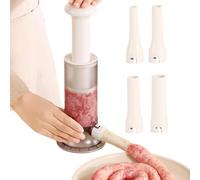 Máquina manual de salchichas, accesorio de 4 conectores de tubo de llenado | Máquina llenadora de salchichas para el hogar, restaurante, cocina, cocina, preparación de carne, preparación de alimentos