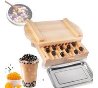 Máquina manual para fabricar perlas de tapioca con bandeja de acero inoxidable y ventosa con agujero de tornillo para cocinas domésticas y tiendas de té con leche