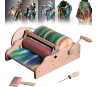 Máquina Manual para Fieltro De Lana, Máquina Cardadora con Tabla Mezcladora De Lana, Cepillo De Limpieza Y Punzón, Diámetro del Tambor De 315 Mm, Separación Entre Rodillos Ajustable para Manualidades