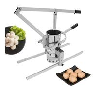 Máquina Manual para Hacer albóndigas, de Acero Inoxidable, para Uso Comercial, con Altura Ajustable y protección contra Salpicaduras de Aceite, de 15/20/25 mm, Ideal para Uso doméstico y en restaura