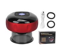 Máquina Masajeadora Eléctrica, Dispositivo de Ventosa Inteligente Profesional, Herramientas de Raspado de Masaje de Tazas Inteligentes para Aliviar el Dolor Muscular(Rojo)