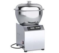 Máquina mezcladora de masa comercial con tapa visible para operaciones eficientes de panadería y pizzería