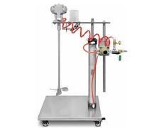Máquina mezcladora de pintura neumática, agitador de 5 galones con pantalla digital, elevación automática, 1/8 HP, 3600 RPM, ideal para líquidos viscosos, herramienta de mezcla de tinta y tinte