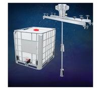 Máquina mezcladora de tanque eléctrica, mezcladora de pintura neumática IBC con soporte colgante, herramienta de mezcla de pintura de 1000 L, válvula de aire que regula la presión(3Cylinders)