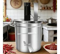 Máquina mezcladora eléctrica de acero inoxidable, velocidad ajustable de 80 L, mezclador de alimentos comercial para procesamiento de granos, mermelada, salsa y condimentos de olla caliente