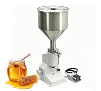 Máquina Neumática De Llenado De Líquidos Y Pastas, Máquina De Llenado De Botellas De 5 A 50 Ml, Con Interruptor De Pedal, Tolva De Mezcla Vertical, Volumen De Llenado Ajustable, Para Bebidas