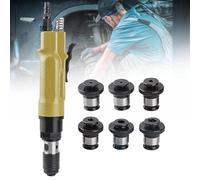 Máquina neumática de roscado - Diseño de mano autobloqueante, 6 mandriles, velocidad ajustable 700-2000 RPM para taladrar y roscar