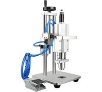 Máquina neumática de sellado de viales con ajuste de altura e interruptor de pie, crimpadora de escritorio para mayor seguridad