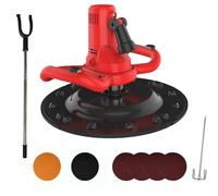 MáQuina Para Alisar Mortero Y Paredes, Mezcladora De Concreto De 6 Velocidades,MáQuina AutomáTica Para Alisar Paredes Con Luz, Llana Para Concreto Con Varilla Mezcladora Y Mango Extensible(Red)