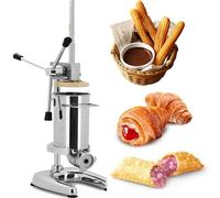 Máquina Para Churros Manual 2l/3l Comercial Churrera De Donut Español Máquina Para Hacer Con 5 Moldes Vertical De Relleno Para Españoles De Acero Inoxidable Equipo 2L