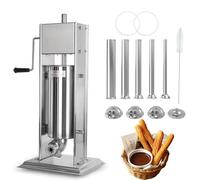 Máquina Para Churros Manual 3l/5l/7l Comercial Churrera Para Donut Español Máquina Para Hacer Con 4 Boquillas Y 5 Tubos Relleno De Mermelada Para Latinos Para Restaurantes 7L