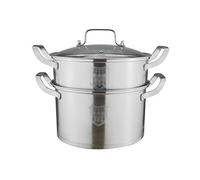 Máquina para cuscús de acero inoxidable con vaporizador de inducción, diseño de 2 niveles para cocinar y cocinar al vapor eficientemente