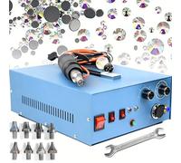 Máquina para engastar cristales, aplicador de perlas de 500 W con herramientas de presión manual, 1-8 mm para diamantes de imitación termoadhesivos, sin pegamento para ropa y zapatos (hazlo tú mismo