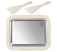 Máquina para enrollar - Plancha para freír en sartén de 30 cm, bandeja para con 2 raspadores, herramienta de postre duradera | Para panaderos principiantes, organizadores de y cafés