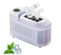 MáQuina Para Fabricar Hielo De Encimera,Hacer Encimera,Produce En 10 Minutos (Modo SóLido Hueco),Arranque Con Un Solo Toque Y Ventana VisualizacióN,Ideal Camping Autocaravanas(8 ice cubes,Purple)