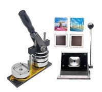 Máquina Para Fabricar Imanes De Nevera Cuadrados Diy De 50 * 50 Mm, Máquina Para Hacer Pins Con Cortador De Papel, 100 Unidades De Consumibles, Para Manualidades Y Proyectos Diy